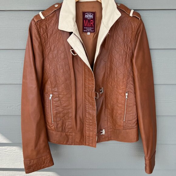M&R Moda in Pelle Firenze DISCONTINUED COLOR Michelle 225 Women's Leather Jacket